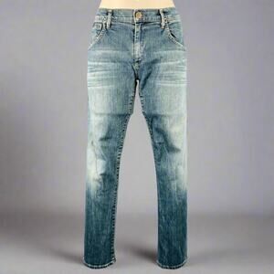 GOLDSIGN Size 27 Blue Cotton Blend Distressed Jeans